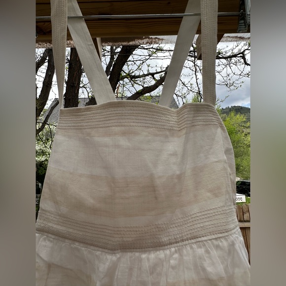 J. Crew NWT Ivory & White Striped Babydoll Top Blouse Lined Side Zip size 10 - Picture 10 of 16